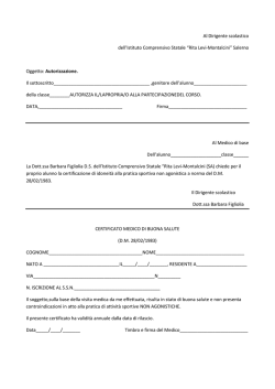 scarica modello autorizzazione. - IC Rita Levi Montalcini di Salerno