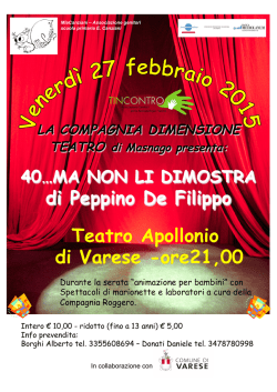 Teatro Apollonio - 40 ma non li diomostra.ppt