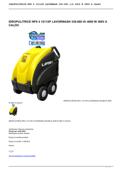 IDROPULITRICE NPX 4 1511XP LAVORWASH 330