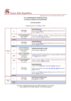 Convocazioni - Senato della Repubblica