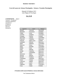 Scienze Psicologiche - "G. d`Annunzio" Chieti