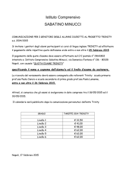 leggi qui la comunicazione - Istituto Sabatino Minucci