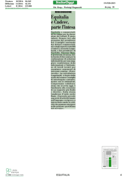 Italia Oggi: Equitalia e Cndcec, parte l`intesa