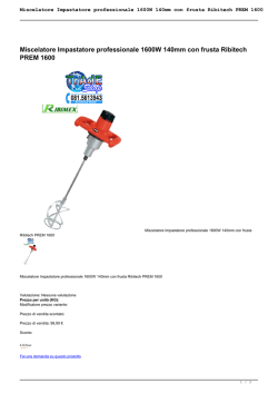 Miscelatore Impastatore professionale 1600W 140mm