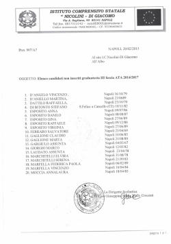 D`ANGELO VINCENZO , - Istituto Comprensivo Nicolini