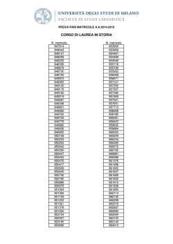 CORSO DI LAUREA IN STORIA