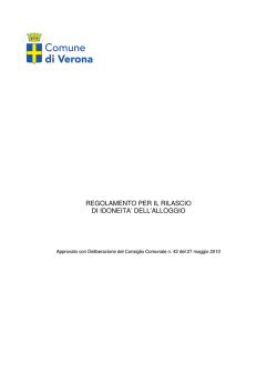 dell`alloggio - Comune di Verona