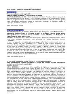 Leggi la rassegna del 25 febbraio 2015