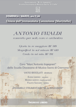 La locandina del concerto