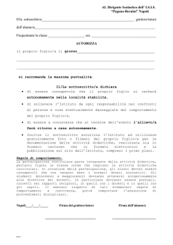 Autorizzazione di responsabilit&agrave; - ISIS Pagano