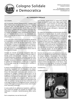 Giornalino Febbraio 2015 - Cologno Solidale e Democratica