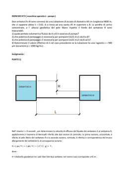 Due serbatoi A e B sono connessi da una tubazione