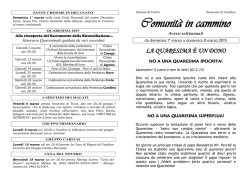 Comunit&agrave; in cammino - Unit&agrave; Pastorale Madonna dell`Aiuto