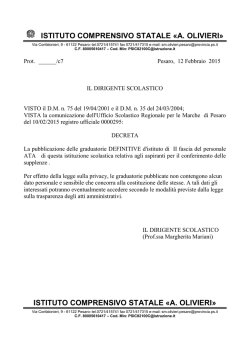 decreto pubblicazione definitiva graduatoria ata seconda fascia