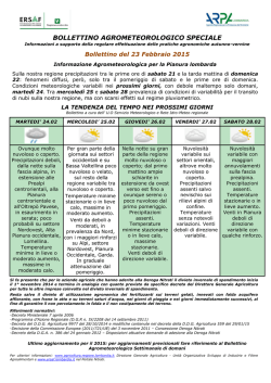 Bollettino Speciale Nitrati