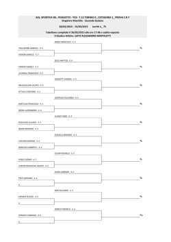 Secondo tabellone di qualificazione