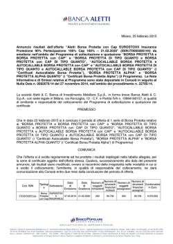 20150225 Annuncio risultati offerta BP Eurostoxx