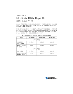 NI USB-6001/6002/6003 ユーザガイド