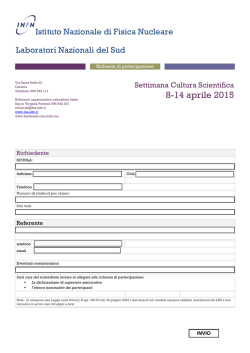 Settimana scientifica 2015 MODULO