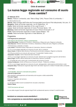 La nuova legge regionale sul Consumo di Suolo: cosa cambia?