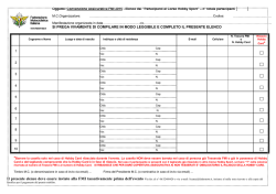 Modulo partecipanti corso Hobby Sport