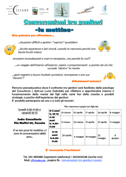 Conversazioni tra genitori -la mattina-