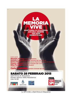 Lo SPI-CGIL a Sant`Anna di Stazzema