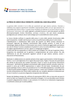 Cronicit&agrave; - Panorama della Sanit&agrave;
