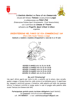 Il Comitato Genitori del Parco di via Commerciale nell`ambito del