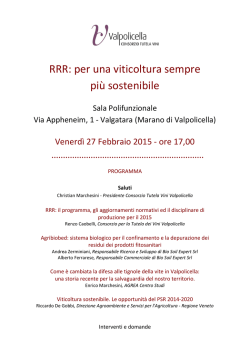 RRR: per una viticoltura sempre più sostenibile