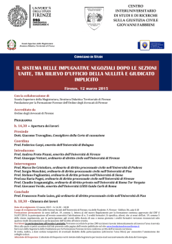 scuola superiore della magistratura &ndash; convegno