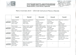 Men&ugrave; mensa MARZO 2015