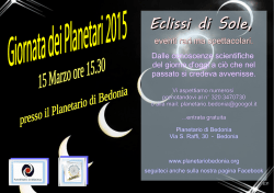 Eclissi di Sole, - Planetario di Bedonia