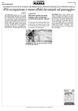 Pi&ugrave; occupazione e meno effetti devastanti sul paesaggio