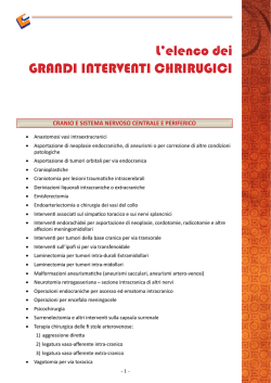 Elenco dei Grandi Interventi Chirurgici