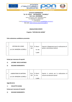 graduatoria esperti officine sapere