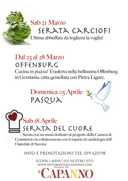 Calendario - Ristorante Il Capanno