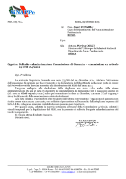 42_150225_capo Dap_ sollecito calendarizzazione
