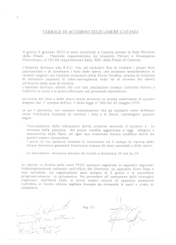 accordo installazione impianto videosorveglianza