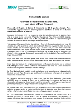 Giornata mondiale "Malattie Rare"