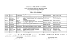 UNIVERSITÀ DEGLI STUDI DI PALERMO Scuola delle Scienze