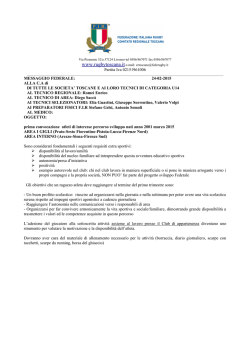 Convocazioni Sviluppo Interno+Gigli - Marzo