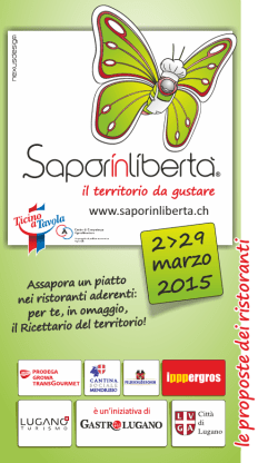 Programma 2015 - Sapori in libert&agrave;