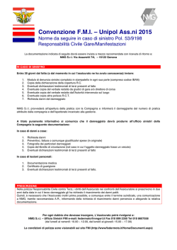 Procedura e modulo denuncia RCT Gare