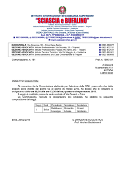 ISTITUTO D`ISTRUZIONE SECONDARIA SUPERIORE Seggi Sedi