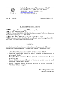 decreto nomina commissione per indirizzo musicale