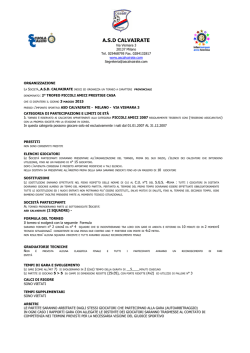 Leggi il regolamento 2007 - ASD CALVAIRATE