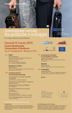 Programma - Fare Comunita
