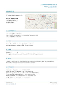 Scarica le indicazioni per raggiungere il 3&deg; Salone Antiriciclaggio