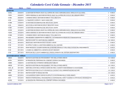 Calendario Corsi Ceida Gennaio